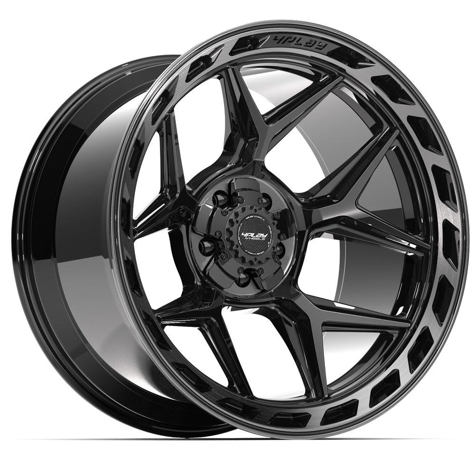 4PLAY Gen3 4P55 22x12x127 & 5x139.7 -44et in Brushed Black - 4P55-22120-5D55-44BBT