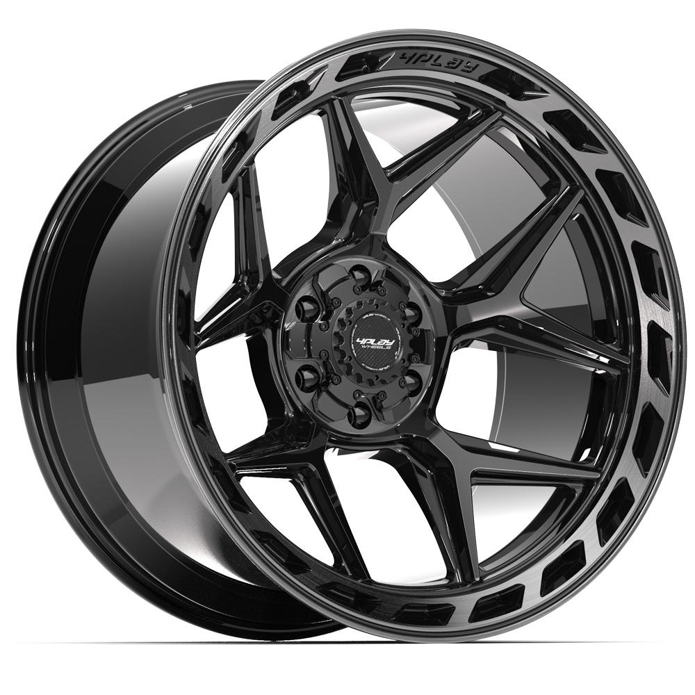 4PLAY Gen3 4P55 22x12 6x135mm & 6x139.7 -44et in Brushed Black - 4P55-22120-6D55-44BBT