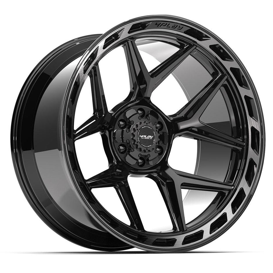 4PLAY Gen3 4P55 24x12 6x135mm & 6x139.7 -44et in Brushed Black - 4P55-24120-6D55-44BBT
