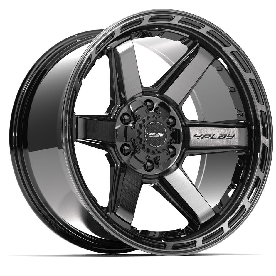 4PLAY Gen3 4P63 20x10 6x135mm & 6x139.7 -18et in Brushed Black - 4P63-20100-6D55-18BBT