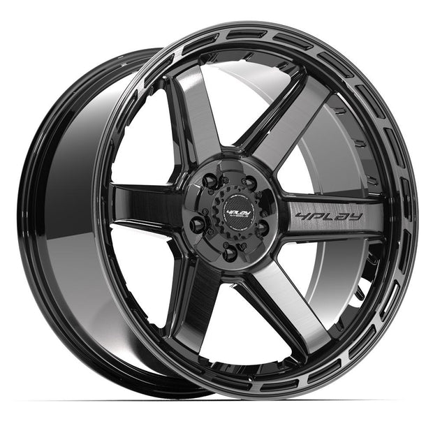 4PLAY Gen3 4P63 22x10x127 & 5x139.7 -18et in Brushed Black - 4P63-22100-5D55-18BBT