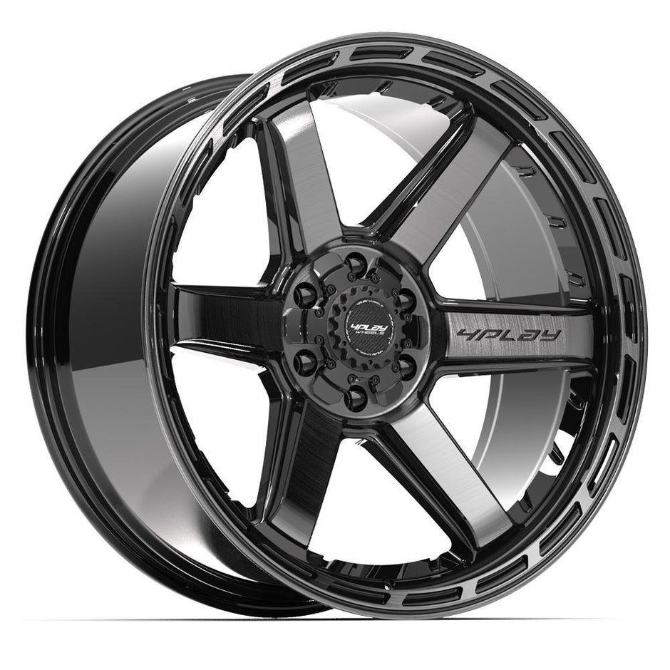 4PLAY Gen3 4P63 22x10 6x135mm & 6x139.7 -18et in Brushed Black - 4P63-22100-6D55-18BBT