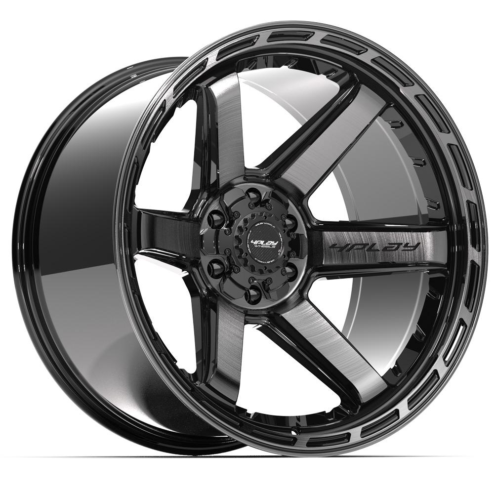 4PLAY Gen3 4P63 22x12 6x135mm & 6x139.7 -44et in Brushed Black - 4P63-22120-6D55-44BBT