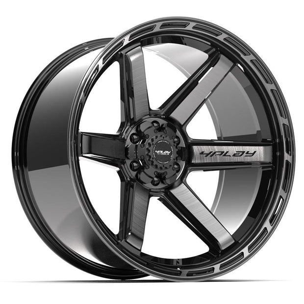 4PLAY Gen3 4P63 24x12 6x135mm & 6x139.7 -44et in Brushed Black - 4P63-24120-6D55-44BBT
