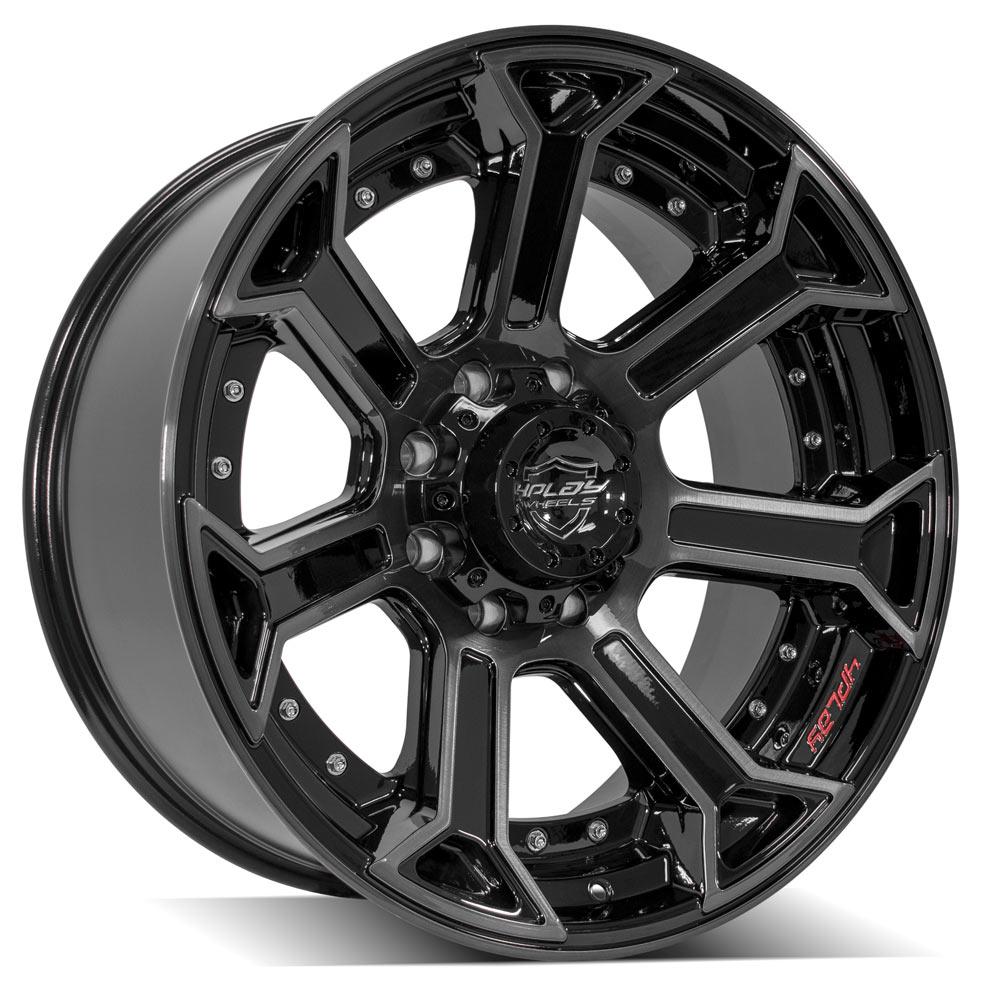 4PLAY Gen2 4P70 22x10 8x170mm -24et in Brushed Black - 4P70-22100-8170-24BBT