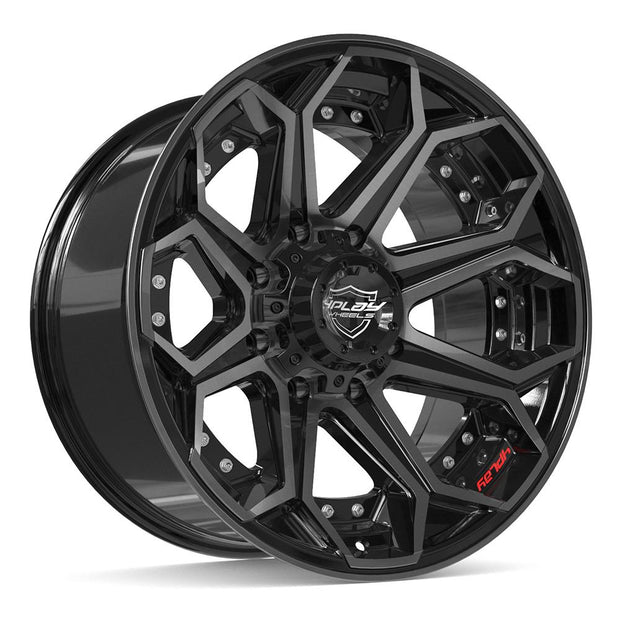 4PLAY Gen2 4P80R 20x10 8x170mm -24et in Brushed Black - 4P80R-20100-8170-24BBT