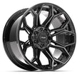 4PLAY Gen3 4P83 20x10 6x135mm & 6x139.7 -18et in Brushed Black - 4P83-20100-6D55-18BBT