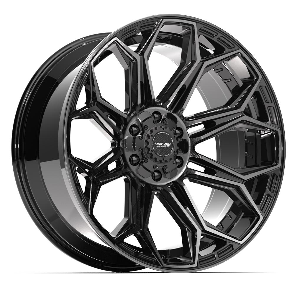 4PLAY Gen3 4P83 22x10 6x135mm & 6x139.7 -18et in Brushed Black - 4P83-22100-6D55-18BBT