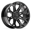 4PLAY Gen3 4P83 22x10 6x135mm & 6x139.7 -18et in Brushed Black - 4P83-22100-6D55-18BBT