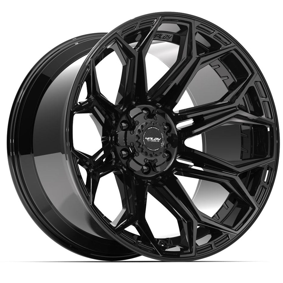 4PLAY Gen3 4P83 22x12 6x5.5 & 6x135mm -44et in Gloss Black - 4P83-22120-6D55-44B