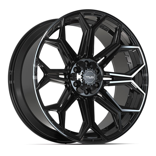 4PLAY Gen3 4P83 24x10 6x5.5 & 6x135mm 18et in Gloss Black - 4P83-24100-6D55-18B
