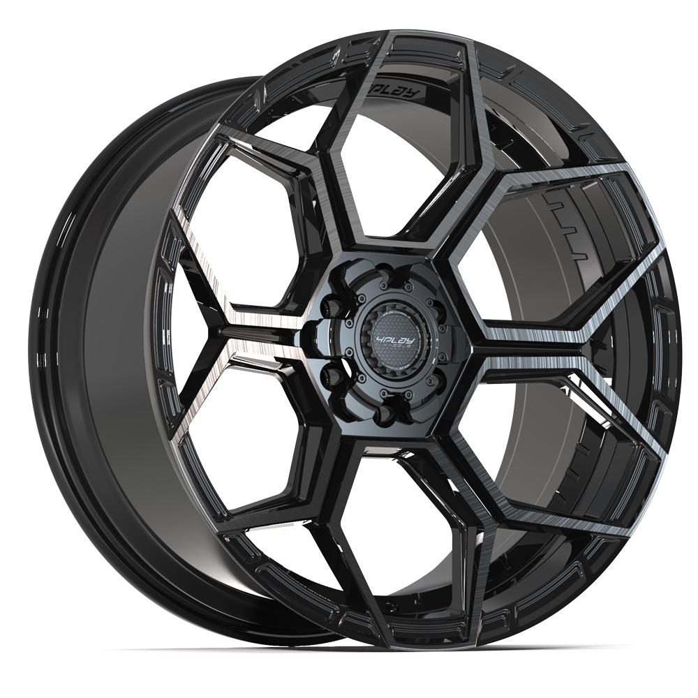 4PLAY Sport2.0 4PS26 22x10 6x135mm & 6x139.7 +0et in Brushed Black  - 4PS26-22100-6D55-0BBT