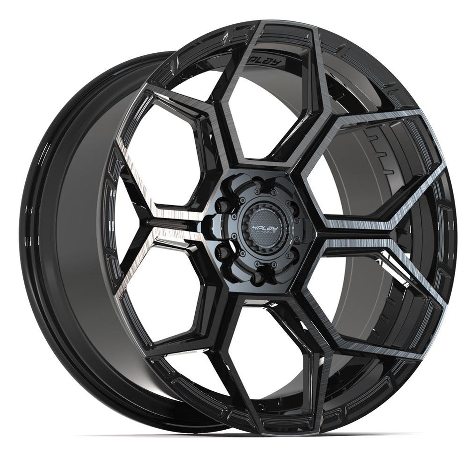 4PLAY Sport2.0 4PS26 22x10 6x135mm & 6x139.7 +0et in Brushed Black  - 4PS26-22100-6D55-0BBT