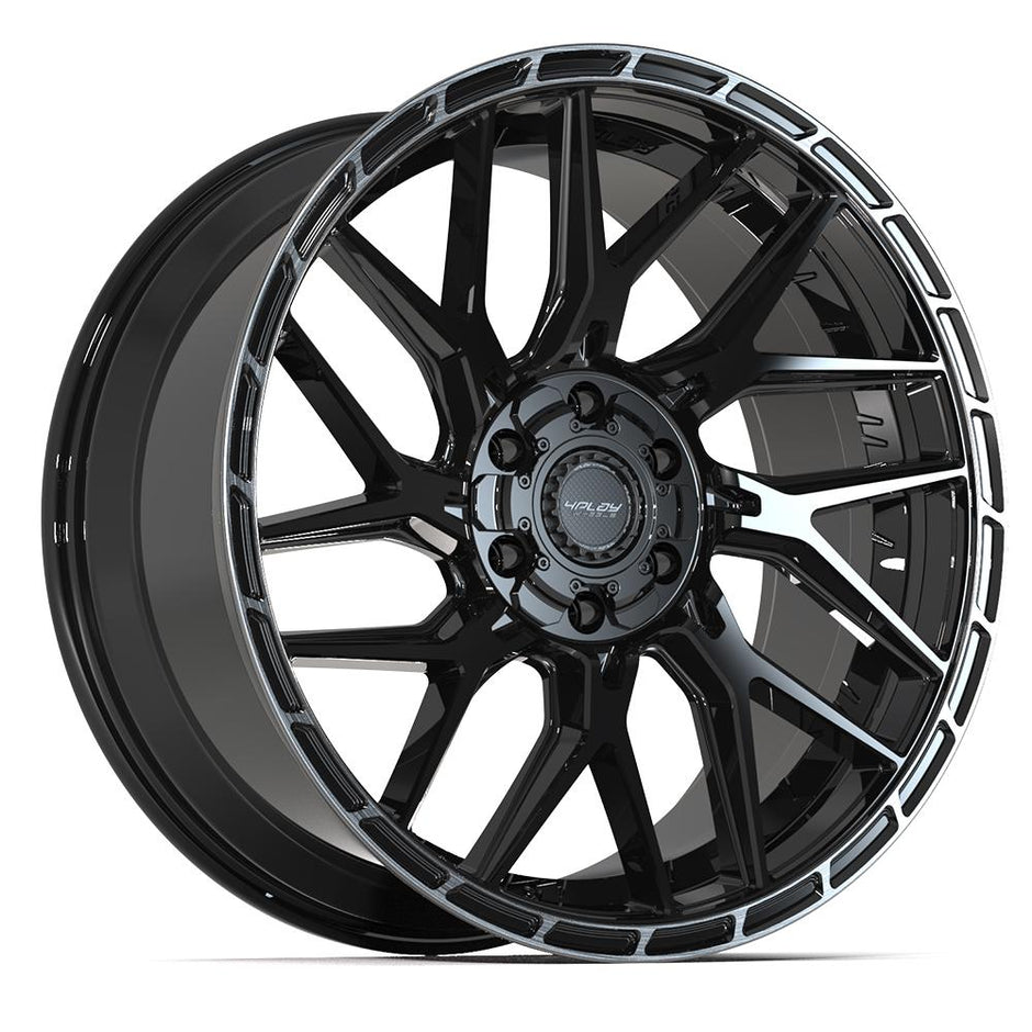 4PLAY Sport2.0 4PS28 22x10 6x135mm & 6x139.7 +0et in Brushed Black  - 4PS28-22100-6D55-0BBT