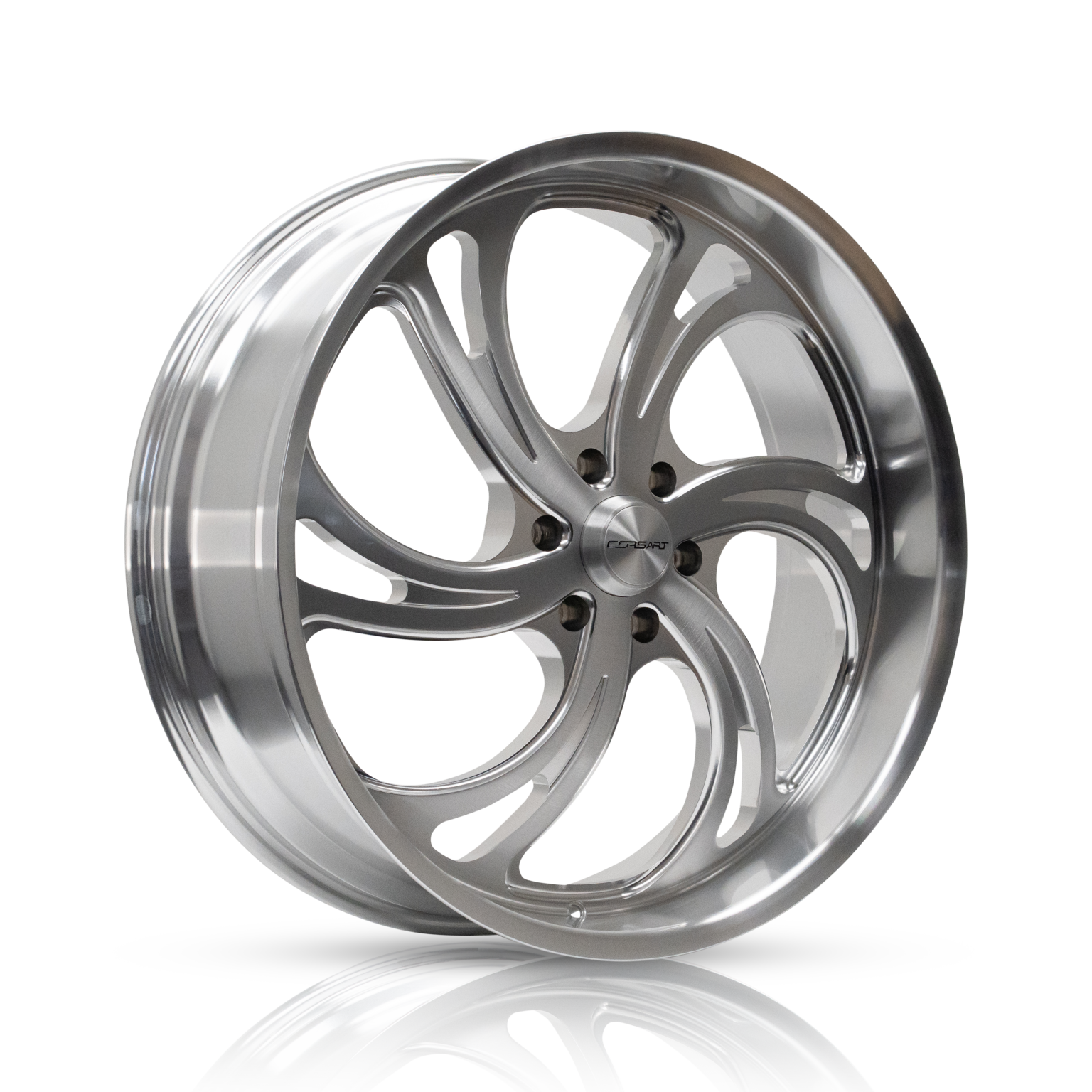 CORSART 24x10.5 ARGON 6 6x139.7  38 7.25 78.1 BRUSHED MILLED DIAMOND CUT LIP  - R501240577725L