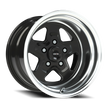 Vision Nitro 15x8 5x127 0mm Gloss Black Machined Lip : 521H5873B0