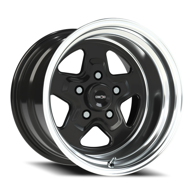 Vision Nitro 15x7 5x120.65 0mm Gloss Black Machined Lip : 521H5761B0