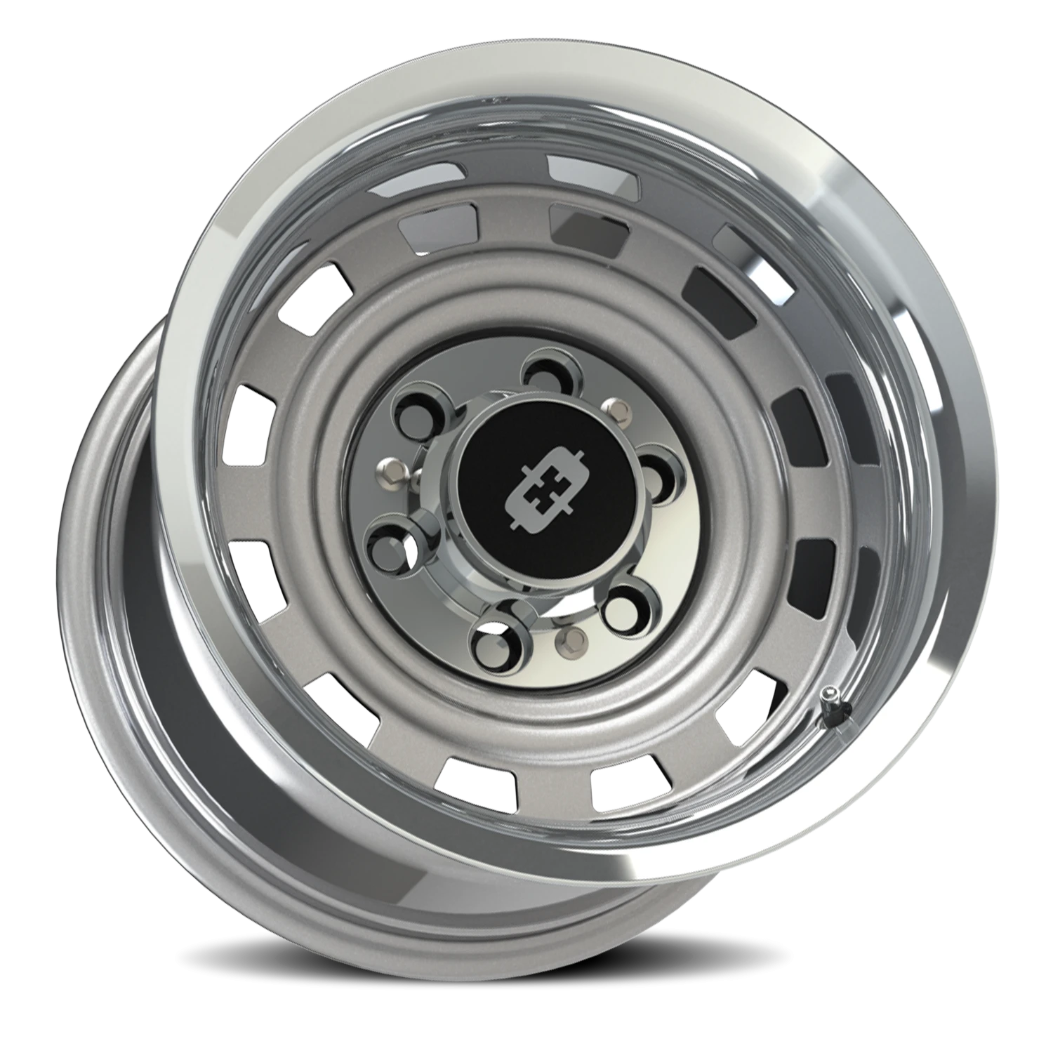 Vision Cheyenne 17x8 6x139.7 0mm Silver Machined Lip : 54-7883SML0