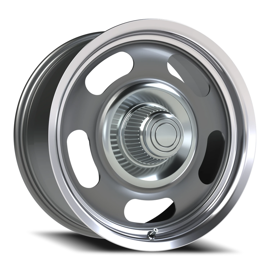 Vision Rally 17x7 5x114.3/5x120.65 0mm Gunmetal Machined Lip (CAPS SOLD SEPARATELY) : 55-7704GMML0