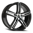 Vision Nitrous 18x8 5x112 40mm Gloss Black Machined Face : 640-8845GBMF40