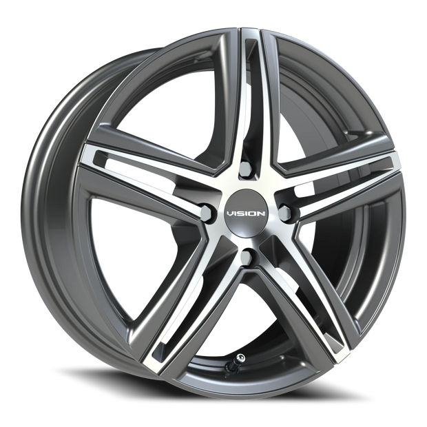 Vision Nitrous 15x6.5 4x100 38mm Gunmetal Machined Face : 640-5649GMMF38