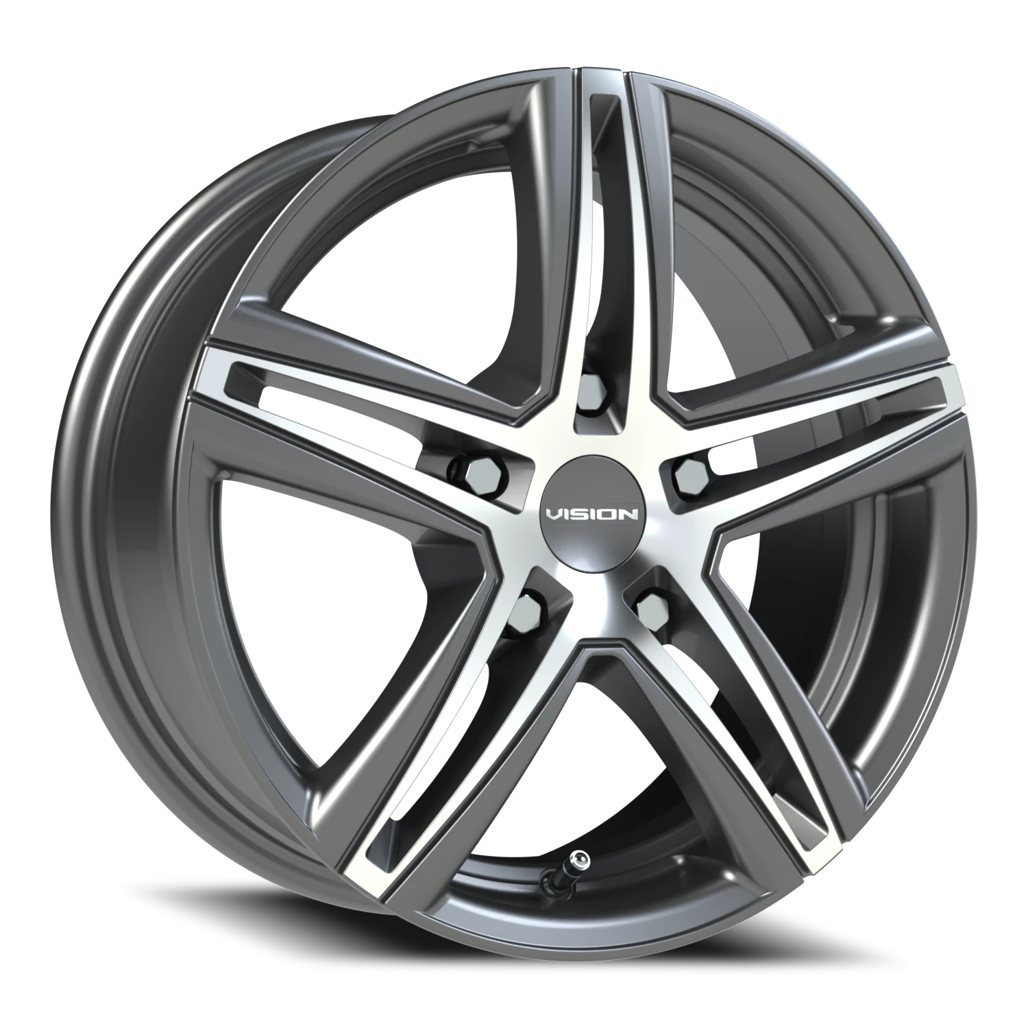 Vision Nitrous 17x7.5 5x114.3 40mm Gunmetal Machined Face : 640-7765GMMF40