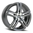 Vision Nitrous 17x7.5 5x114.3 40mm Gunmetal Machined Face : 640-7765GMMF40