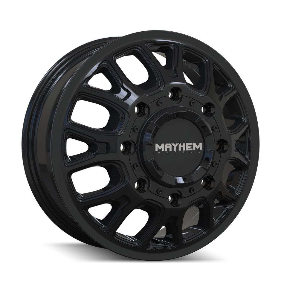MAYHEM COGENT DUALLY (8107D) GLOSS BLACK 17X6.5 8-165.1 125MM 121.3MM