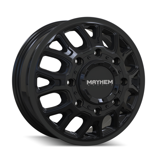 MAYHEM COGENT DUALLY (8107D) GLOSS BLACK 17X6.5 8-165.1 125MM 121.3MM