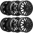 MAYHEM COGENT DUALLY 8107D GLOSS BLACK 20X8.25 8-165.1 (STOCK/LEVELED)
