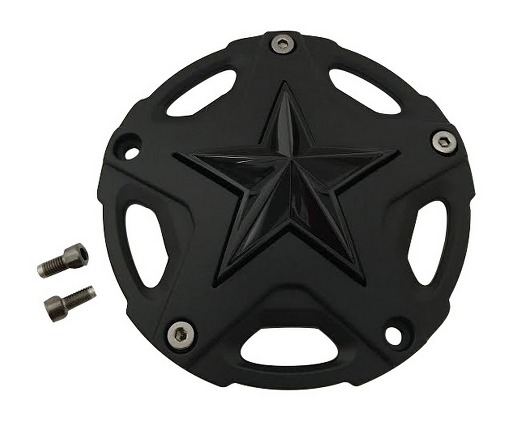 XD827 17X8 MATTE BLACK CAP W/ G-BLK STAR - 827CAPMB-GB-1