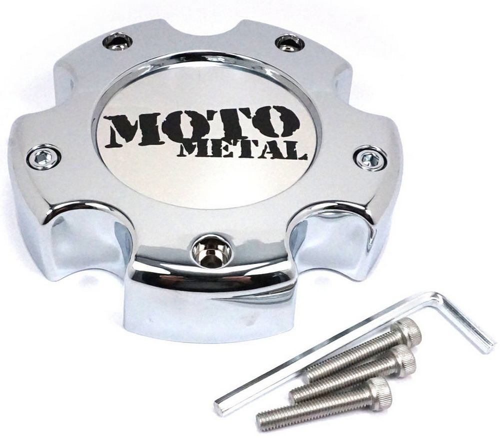 MOTO CAP CHROME 5X5.5 - NEW LOGO - 845L1451R
