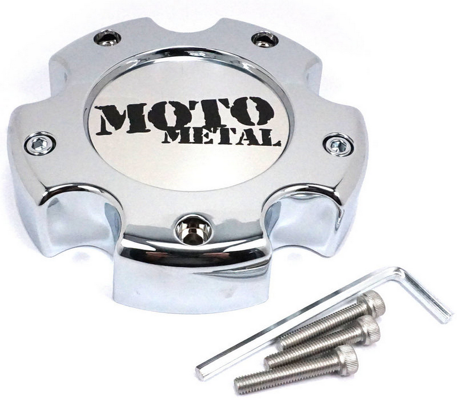 MOTO CAP CHROME 5X5.5 - NEW LOGO - 845L1451R