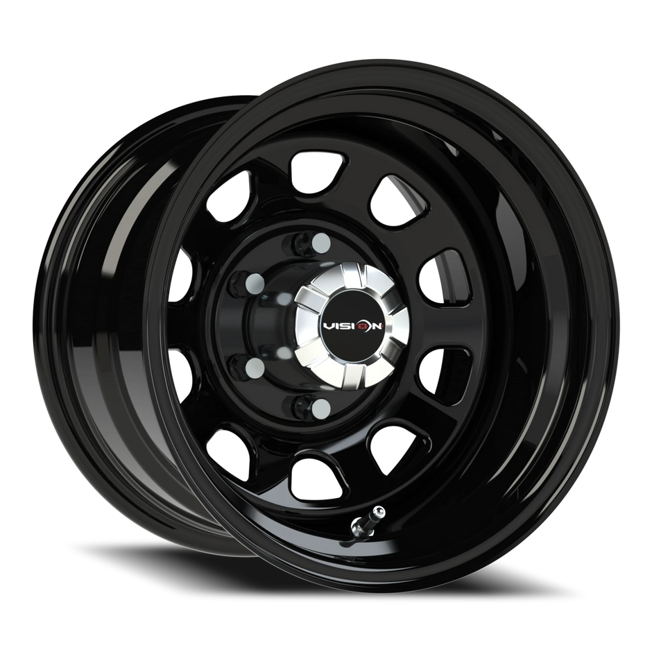 Vision D Window 15x7 6x139.7 -6mm Gloss Black (CAPS SOLD SEPARATELY) : 84H5783NS