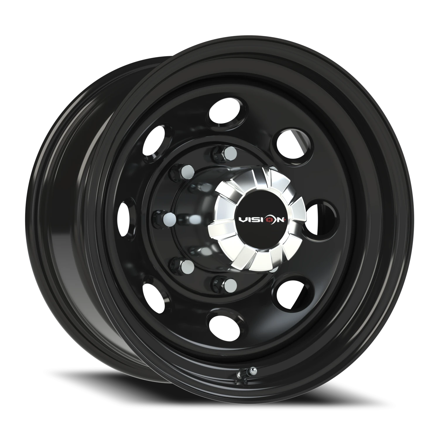Vision Soft 8 Steel 17x9 8x170 -12mm Gloss Black (CAPS SOLD SEPARATELY) : 85H7970NS