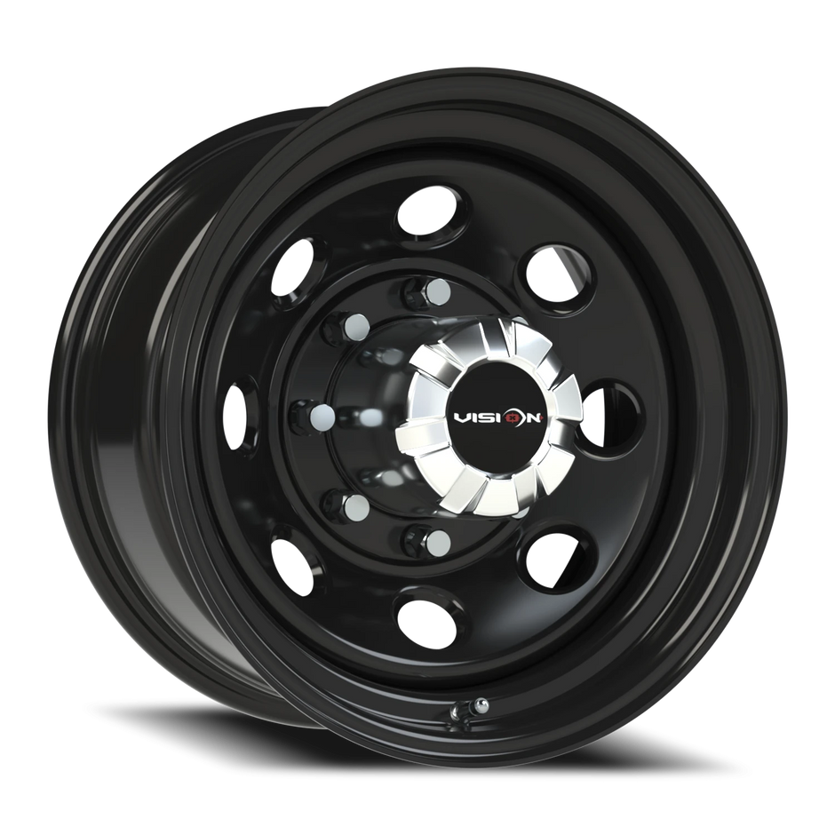 Vision Soft 8 Steel 17x9 8x170 -12mm Gloss Black (CAPS SOLD SEPARATELY) : 85H7970NS