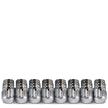 14x1.5 Open End Spline 8 Lug 1.00' Zinc 32 lugs/ 1 key