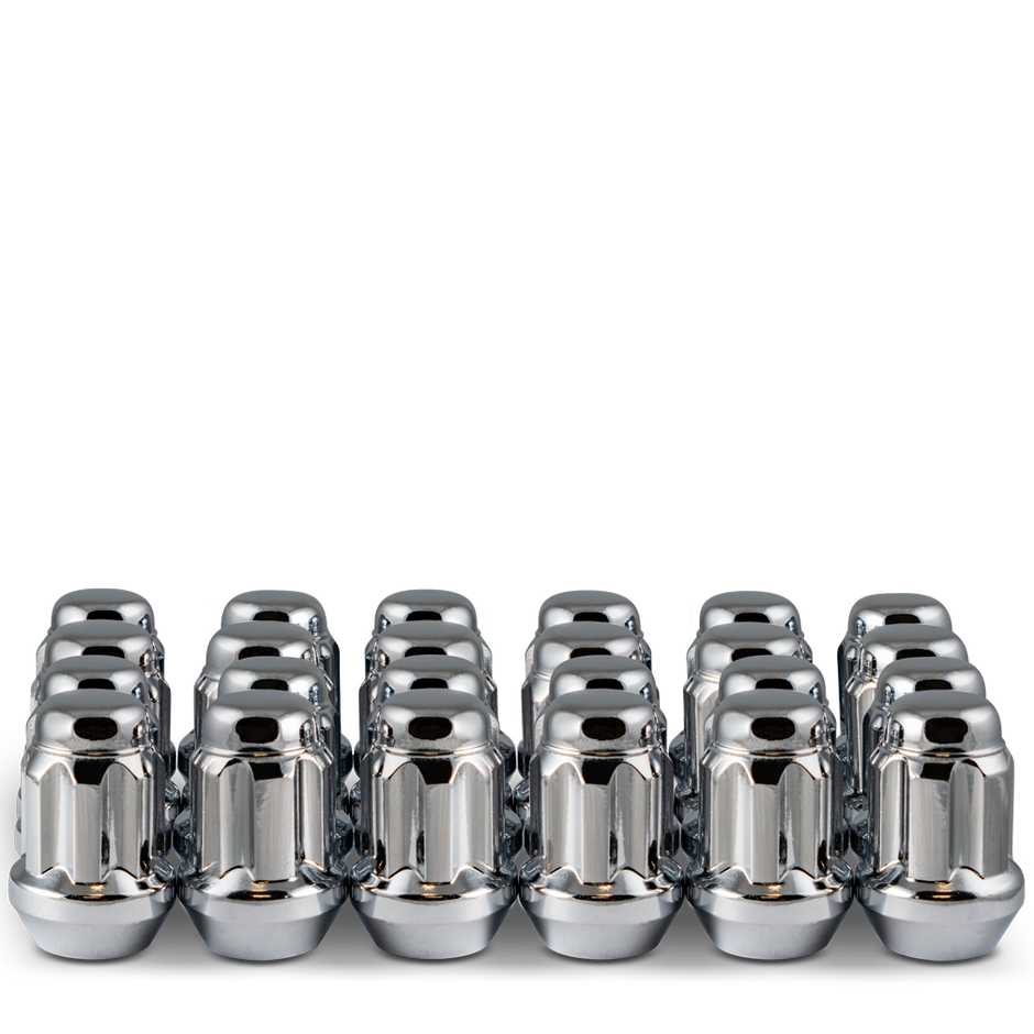 12x1.25 Closed End Spline 5 Lug 1.38" Chrome 20 Lugs, 1 Key - 8747K5-C