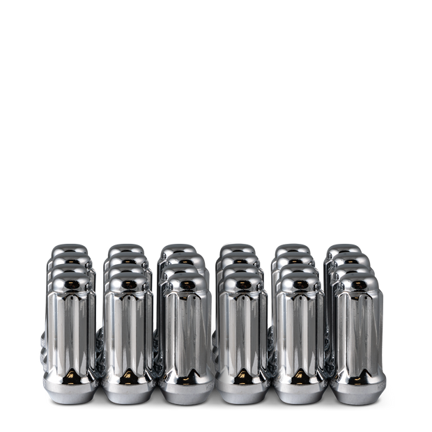 14x1.5 Closed End (Long)Spline 6 Lug 2.00' Chrome 24 lugs/ 1 key