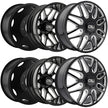 CALI OFF-ROAD INVADER DUALLY 9115D GLOSS BLACK/MILLED SPOKES 22X8.25 8-165.1 (LIFTED)