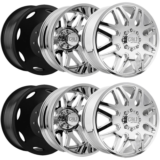CALI OFF-ROAD-OFFROAD INVADER DUALLY 9115D CHROME 24X8.25 8-200 (LIFTED)