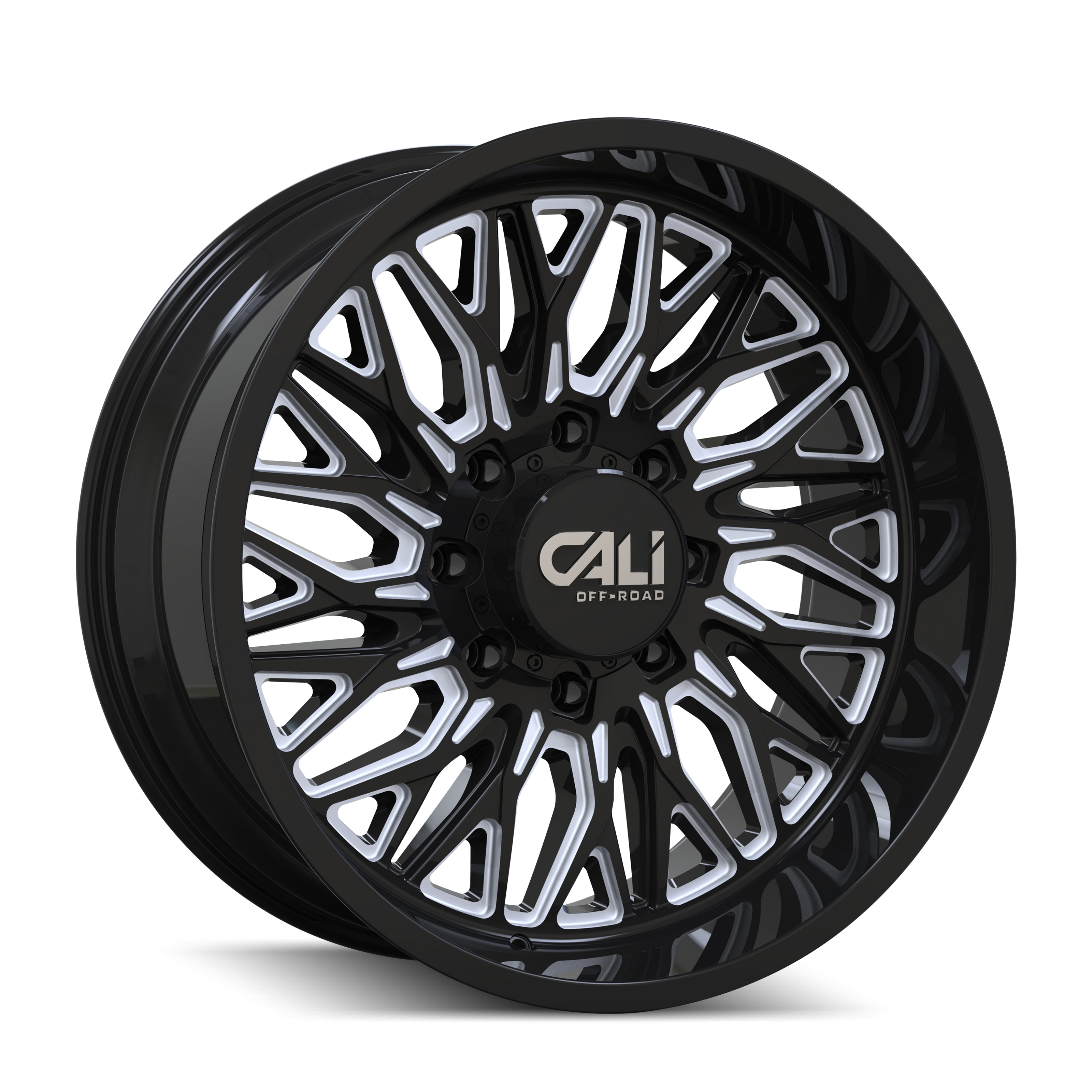 Cali Off-Road CRusher 9118 Gloss Black Milled 22x10 8-180 -19mm 124.1mm - 9118-22178BM