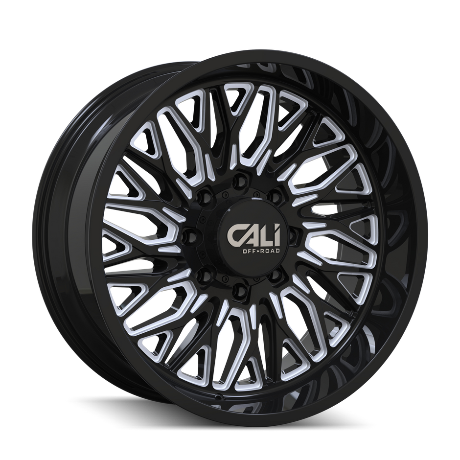 CALI CRUSHER 9118 BLACK MILLED 22X10 8-170 -19MM 125.2MM