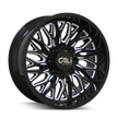 CALI CRUSHER 9118 BLACK MILLED 22X10 8-170 -19MM 125.2MM