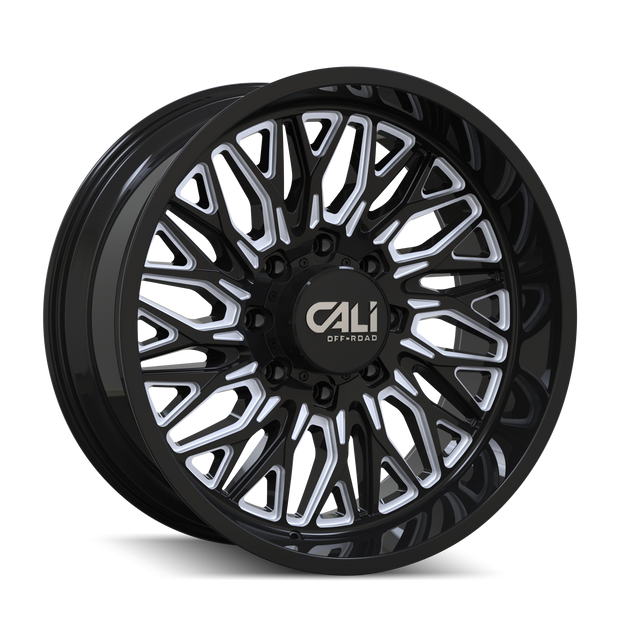 Cali Off-Road CRusher 9118 Gloss Black Milled 22x10 8-170 -19mm 125.2mm - 9118-22170BM