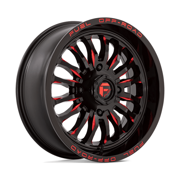Fuel UTV D822 Arc UTV 18x7 4x137 G-BLK MILL-RED - D8221870A644
