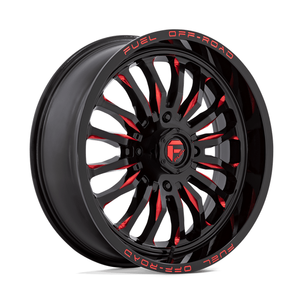 Fuel UTV D822 Arc UTV 20x7 4x137 G-BLK MILL-RED - D8222070A644