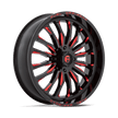 Fuel UTV D822 Arc UTV 24x7 4x156 G-BLK MILL-RED - D8222470A544