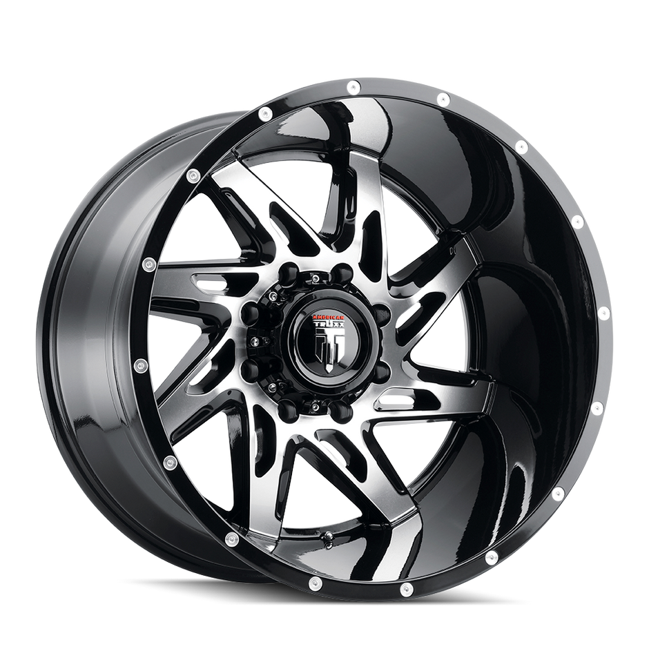 AT183-221497BM AMERICAN TRUXX SPYDER AT183 BLACK/MACHINED 22X14 8-180 -76MM 125.2MM