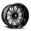 AMERICAN TRUXX BUTCHER AT1916 BLACK / MILLED 24X14 6-139.7 -76MM 106MM